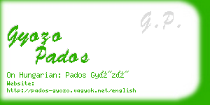 gyozo pados business card